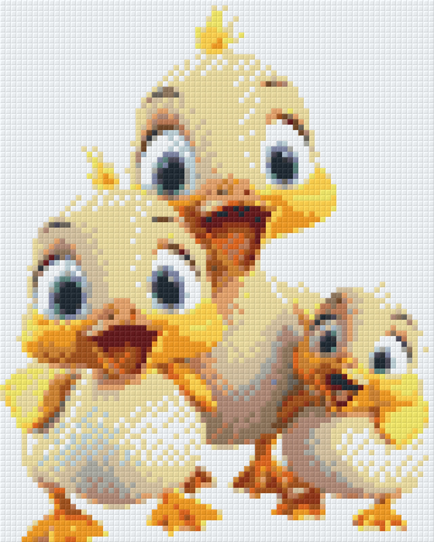 Duck Family [4] Four Baseplates Pixelhobby Mini Mosaic Art kit image 0